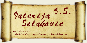Valerija Selaković vizit kartica